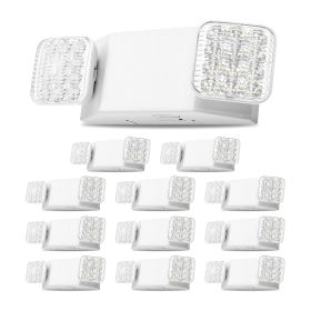 12 Pack Emergency Lights for Business, with Battery Backup, Commercial LED Emergency Exit Lighting Fixtures, AC 120/277V