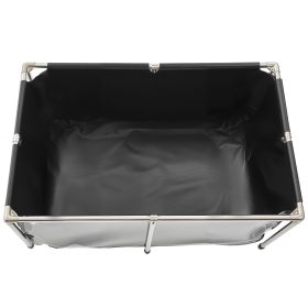 Canvas Fish Pond, 126.8 Gal Above Ground Fish Pond, PVC Koi Tank with Clear Viewing Panel