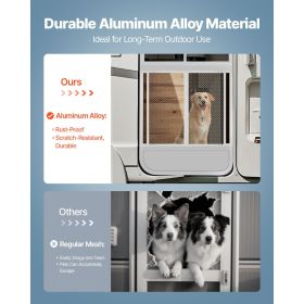 RV Screen Door Protector, 28.5 x 31.5 inch Door Grille, Easy to Install and Disassemble, Reinforced Breathable Protective Mesh