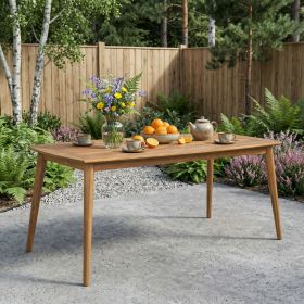 Outdoor Dining Table with Acacia Wood Frame, Teak