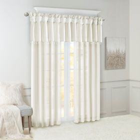 Twist Tab Lined Window Curtain Panel Pair White 2-PK 50x84"