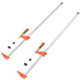 Bar Clamps for Woodworking, 2-Pack 36" Clamp, Quick-Change F Clamp with 600 lbs Load Limit, 2.5" Throat Depth, Cast Iron and Carbon Steel
