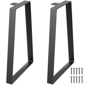 16 inch Trapezoid Steel Table Legs, Replacement Furniture Legs Set of 2 for DIY Coffee Tables, Modern Desks, Bench, Night Stands, Sofa