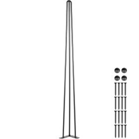 Hairpin Table Legs 36 in Black Set of 4 Desk Legs 220 lbs Load Capacity Each Leg Hairpin Desk Legs 3 Rods for Bench Desk Dining End Table Chairs