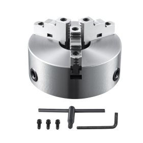 3-Jaw Lathe Chuck, 10'', Self-Centering Lathe Chuck, 0.24-9.84 in/6-250 mm Clamping Range with T-key Fixing Screws Hexagon Wrench