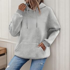 Women's Loose And Fashionable Casual Hoodie (Option: Grey-M)