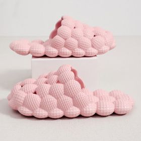 Women's Solid Ultra Cushioned Bubble Slides; Bubble Slippers (Color: Pink, size: 10.5-11.5)