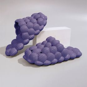 Women's Solid Ultra Cushioned Bubble Slides; Bubble Slippers (Color: Purple, size: 10.5-11.5)