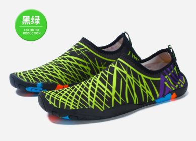 2022 Sports Water Sneakers Unisex Swimming Aqua Seaside Slippers Surf Upstream Light Quick-Drying Beach Water Shoes (Color: Gn, Shoe Size: 41)