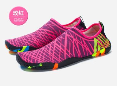 2022 Sports Water Sneakers Unisex Swimming Aqua Seaside Slippers Surf Upstream Light Quick-Drying Beach Water Shoes (Color: RRd, Shoe Size: 40)
