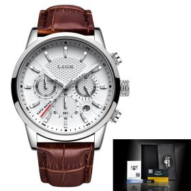 Watches Mens 2022 Top Brand Luxury Casual Leather Quartz Men's Watch Business Clock Male Sport Waterproof Date Chronograph (Color: black rose2)