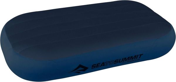 Thick Camping Memory Foam Pillow, Compressible & Ultralight Travel Pillow for Backpacking - Ergonomic Neck & Lumbar Support for Side Sleepers (size: Navy Blue  Deluxe)