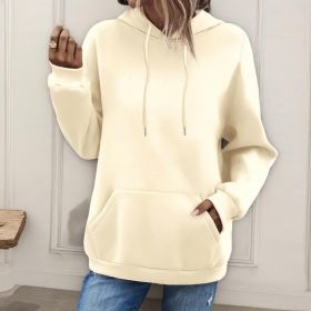 Women's Loose And Fashionable Casual Hoodie (Option: Apricot-5XL)